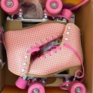 Impala Pink Plaid Roller Skates